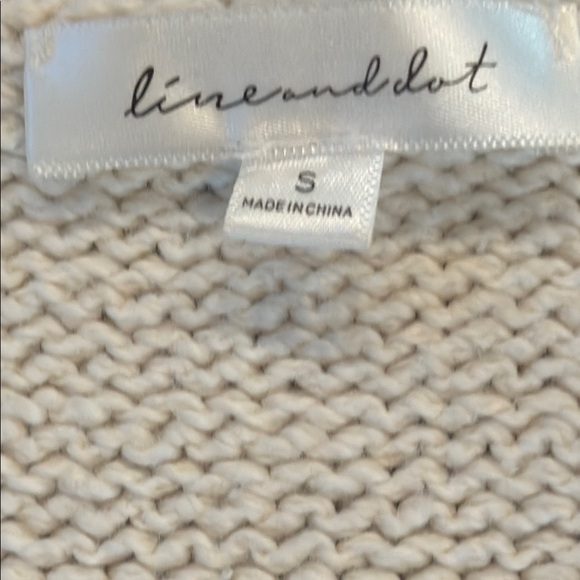Line and Dot Renegade Ivory Cotton Knit Vest or Top Size Small - Picture 4 of 12